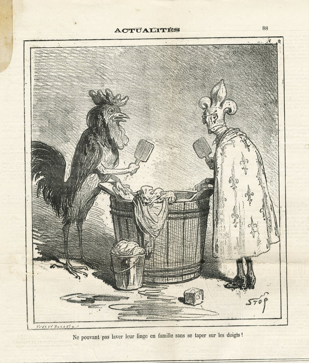 Ilustração de Cham (1819-1879) em Le Charivari de Amédée de Noé