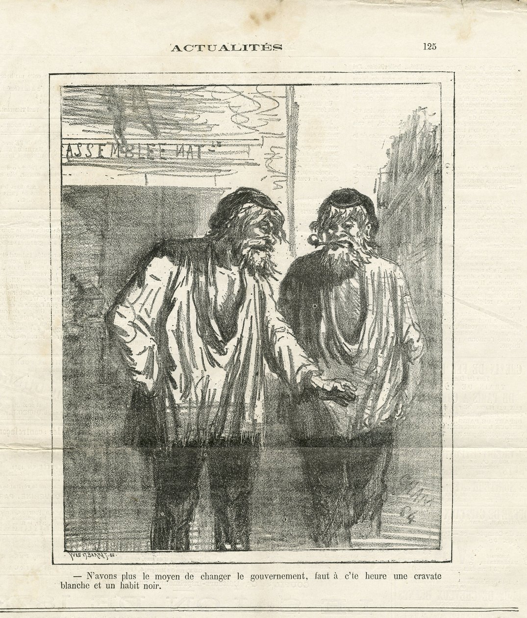 Ilustração de Cham (1819-1879) em Le Charivari de Amédée de Noé