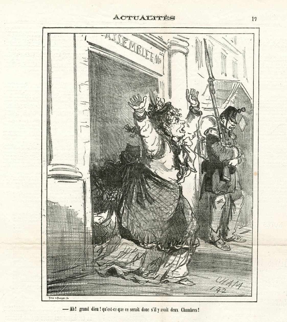 Ilustração de Cham (1819-1879) em O Charivari de Amédée de Noé