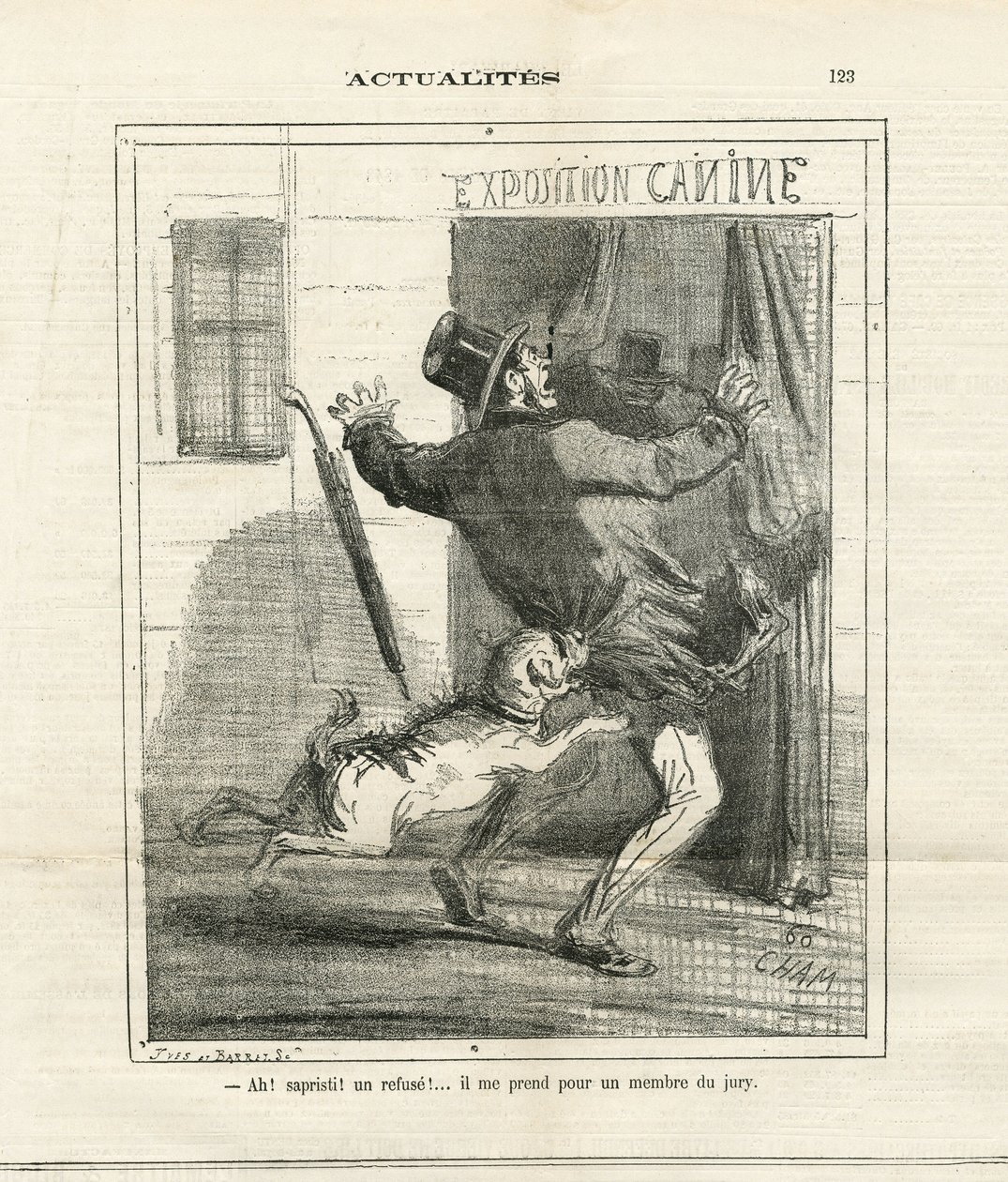 Ilustração de Cham (1819-1879) em O Charivari de Amédée de Noé