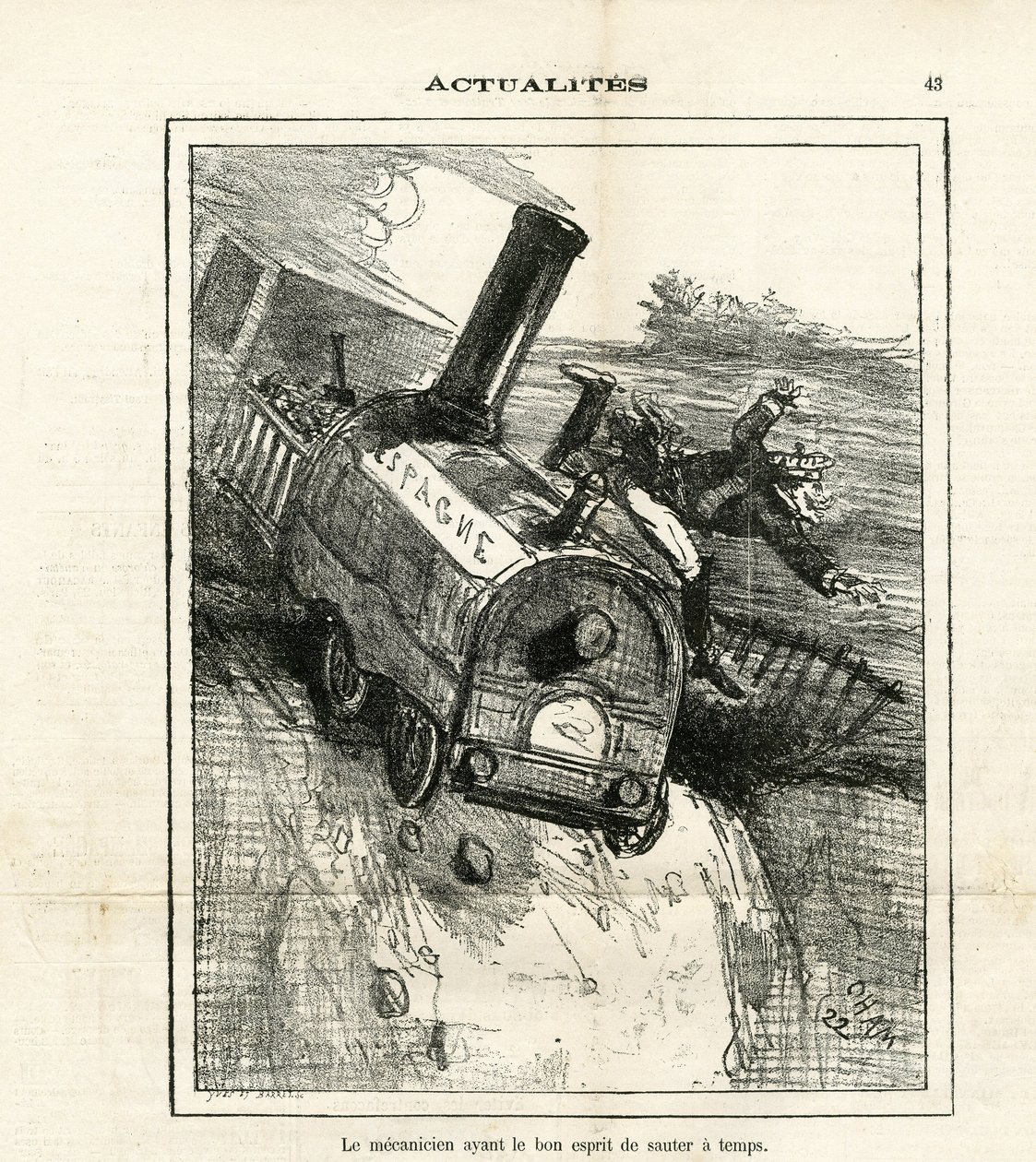 Ilustração de Cham (1819-1879) em O Charivari de Amédée de Noé