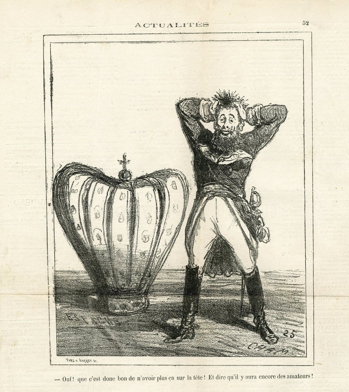 Ilustração de Cham (1819-1879) em O Charivari de Amédée de Noé