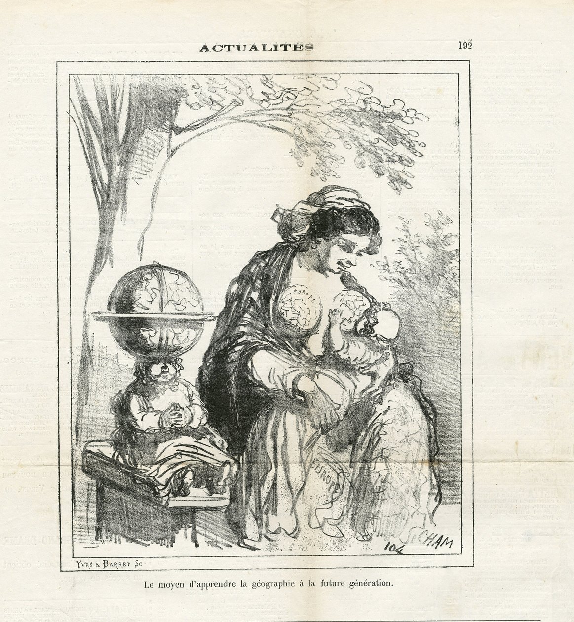 Ilustração de Cham (1819-1879) em O Charivari de Amédée de Noé