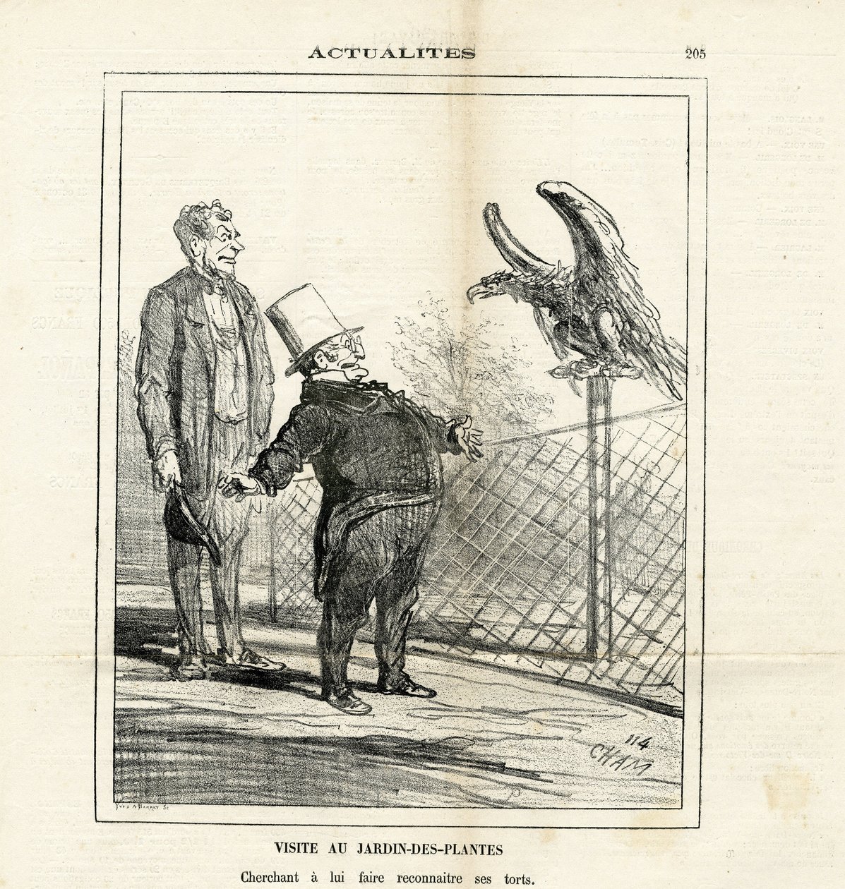 Ilustração de Cham (1819-1879) em O Charivari de Amédée de Noé