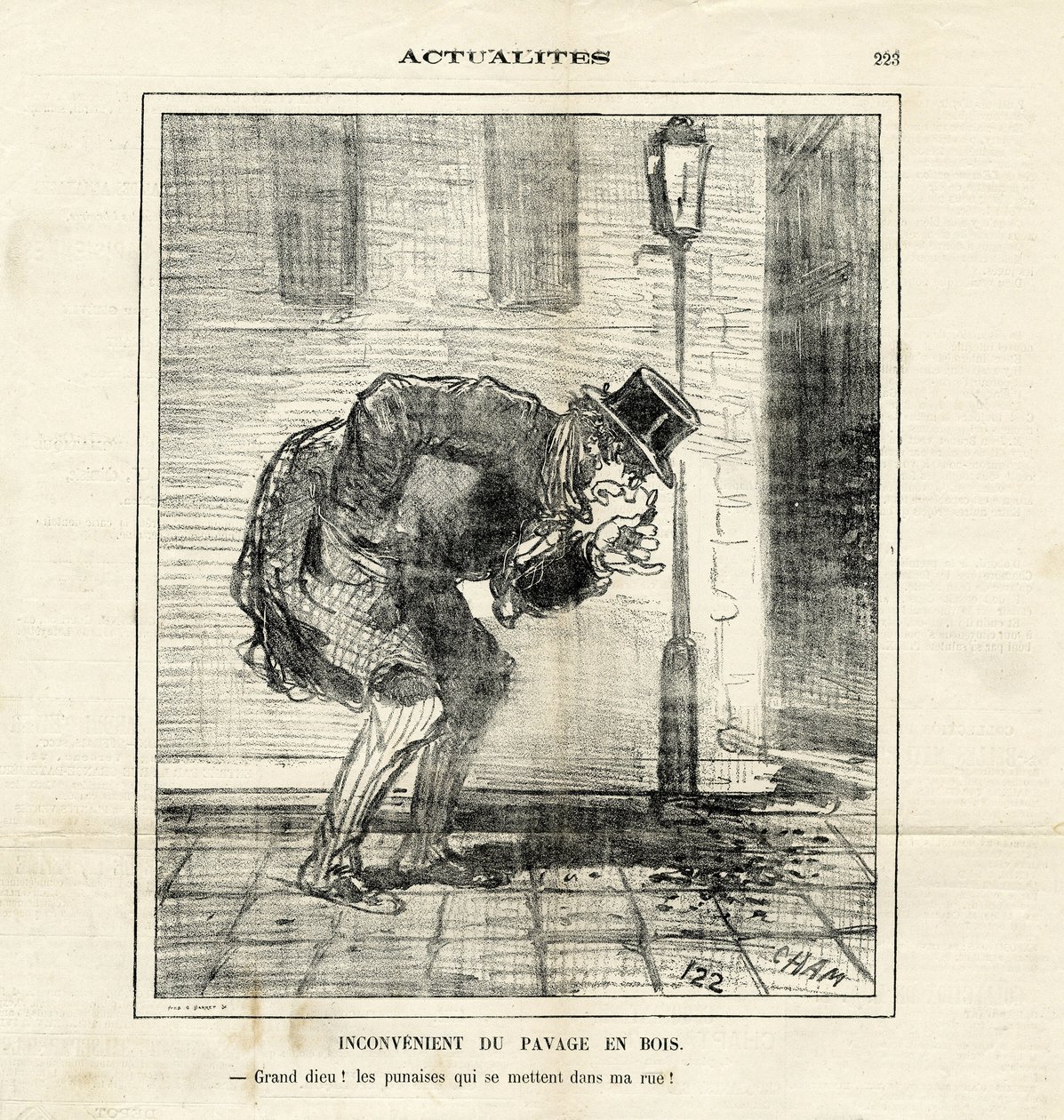 Ilustração de Cham (1819-1879) em O Charivari de Amédée de Noé