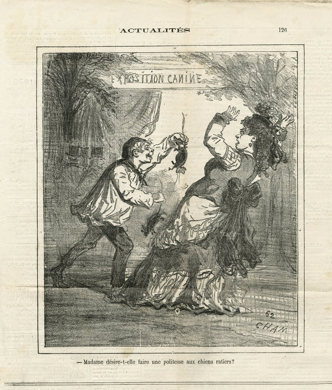 Ilustração de Cham (1819-1879) em O Charivari de Amédée de Noé