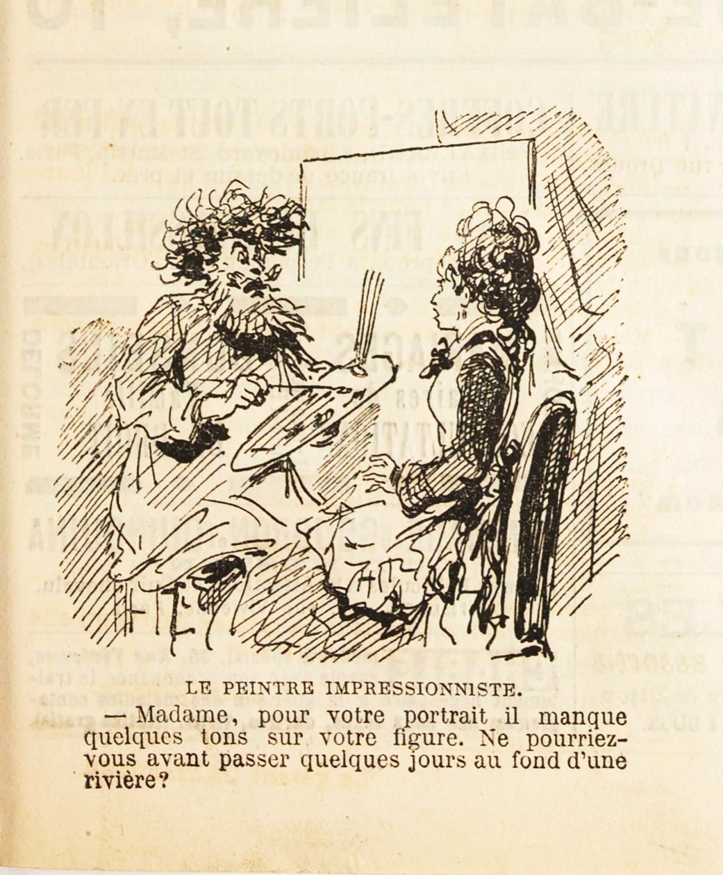 Senhora, para o seu retrato faltam alguns tons no seu rosto..., 1877. de Cham