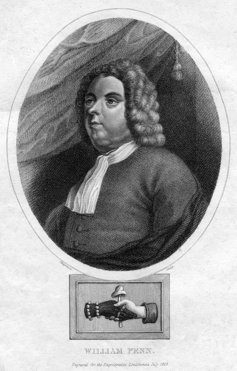 William Penn, fundou a Província da Pensilvânia, 1823 de Chapman and Co