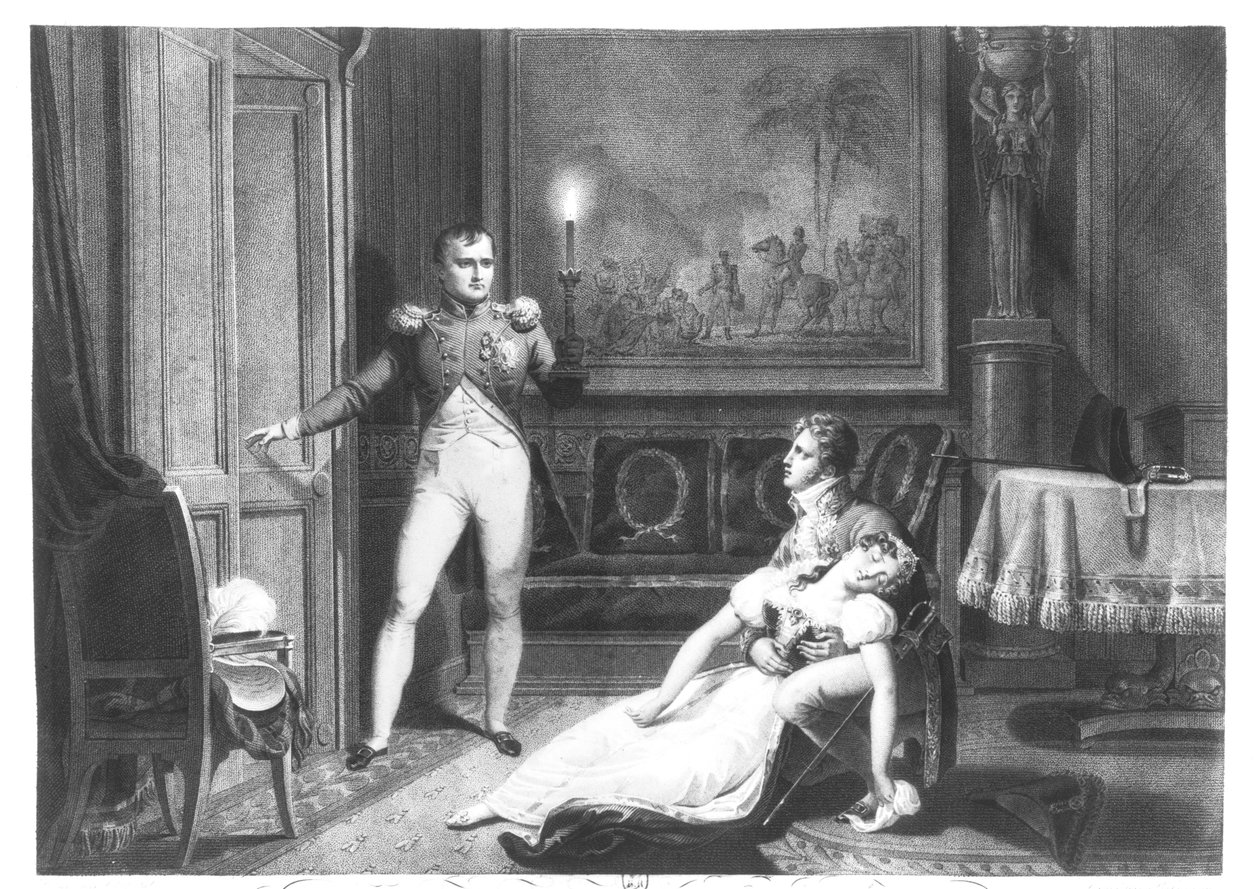 O divórcio de Napoleão I (1769-1821) e Josefina Tascher de la Pagerie (1763-1814) 30 de novembro de 1809 de Charles Abraham Chasselat