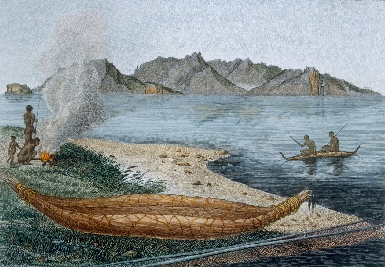 Terra de Van Dieman, aka Tasmânia, 1812 de Charles Alexandre Lesueur