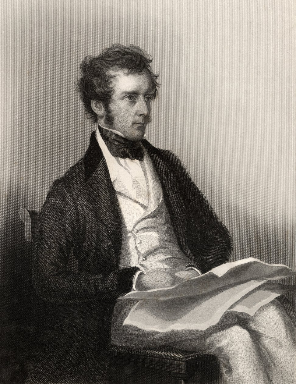 Charles Pelham Villiers, gravado por J. Cochran, da &39;National Portrait Gallery, Volume III&39;, publicado em 1820 de Charles Allen Duval