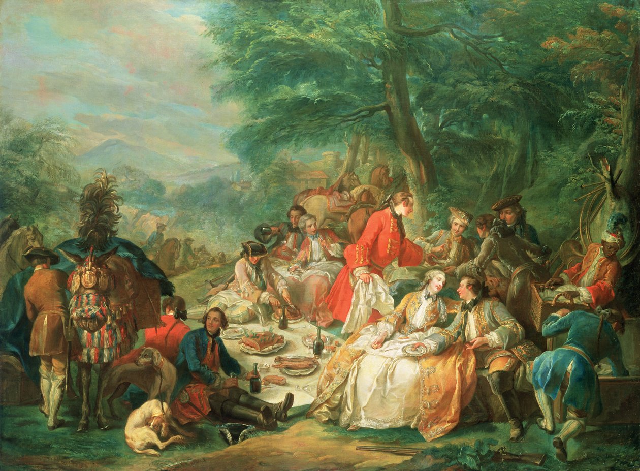 Caça, século XVIII de Charles Amedee Philippe van Loo