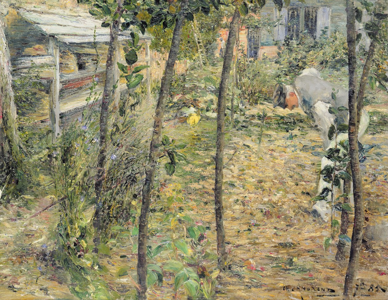 No jardim, 1885 de Charles Angrand