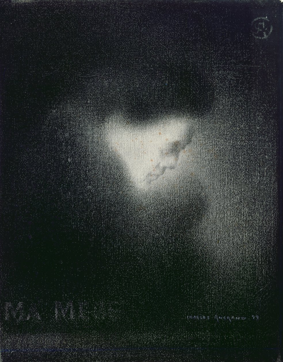 Minha mãe, 1899 (carvão no papel) de Charles Angrand