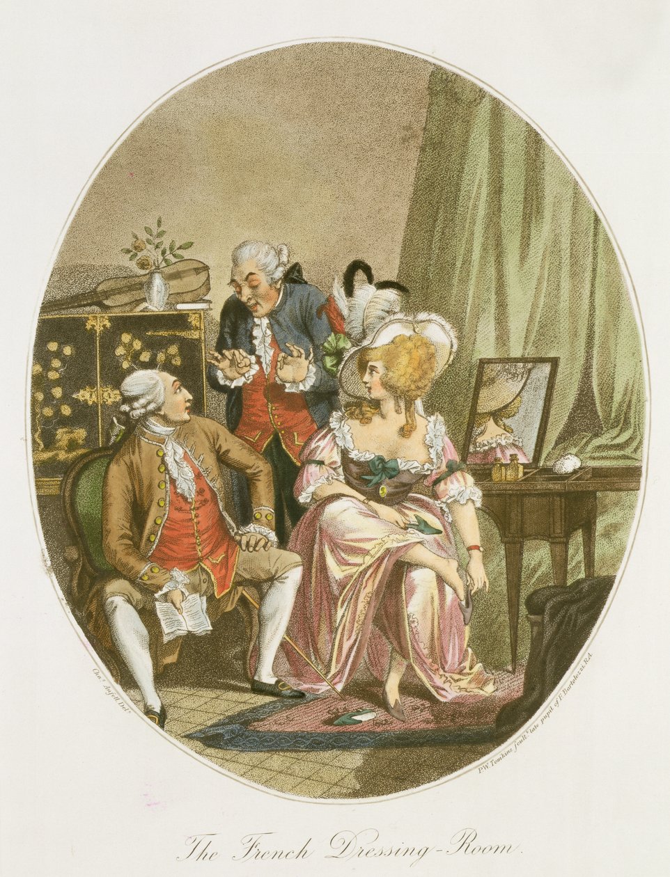 O camarim francês, gravado por PW Tomkins (1760-1840) (aquatint) (ver também 64848, 64849 e 64850) de Charles Ansell