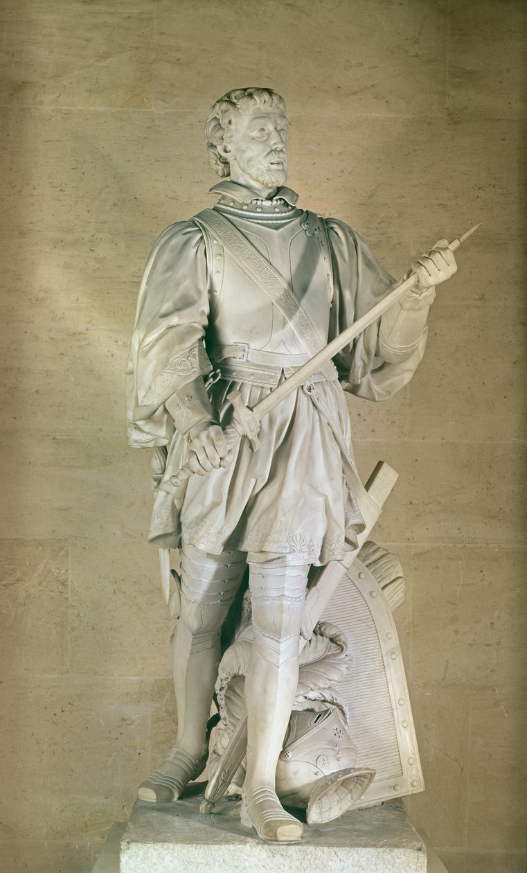 Estátua de Pierre du Terrail (1476-1524) Cavaleiro de Bayard, 1787 de Charles Antoine Bridan