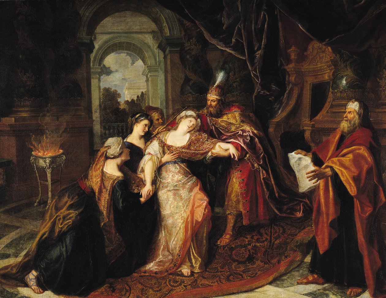 Ester antes de Assuero, antes de 1697 de Charles Antoine Coypel