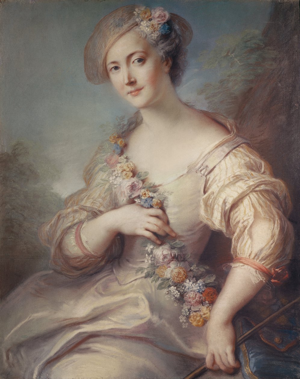 Marquesa de Beuvron (pastel) de Charles Antoine Coypel