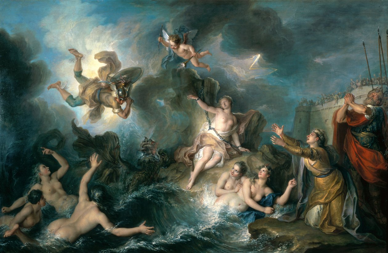 Perseu Resgatando Andrômeda de Charles Antoine Coypel