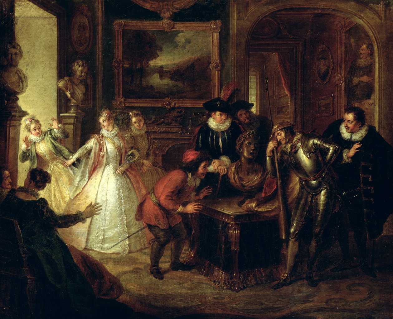 Cena de "Dom Quixote de la Mancha" de Miguel Cervantes (1547-1616) de Charles Antoine Coypel
