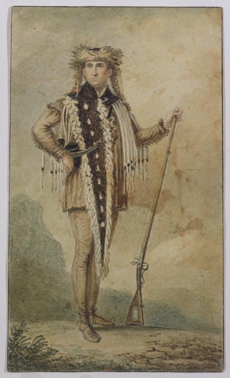 Capitão Meriwether Lewis, 1807 (wc sobre grafite sobre papel) de Charles Balthazar Julien Févret de Saint Mémin