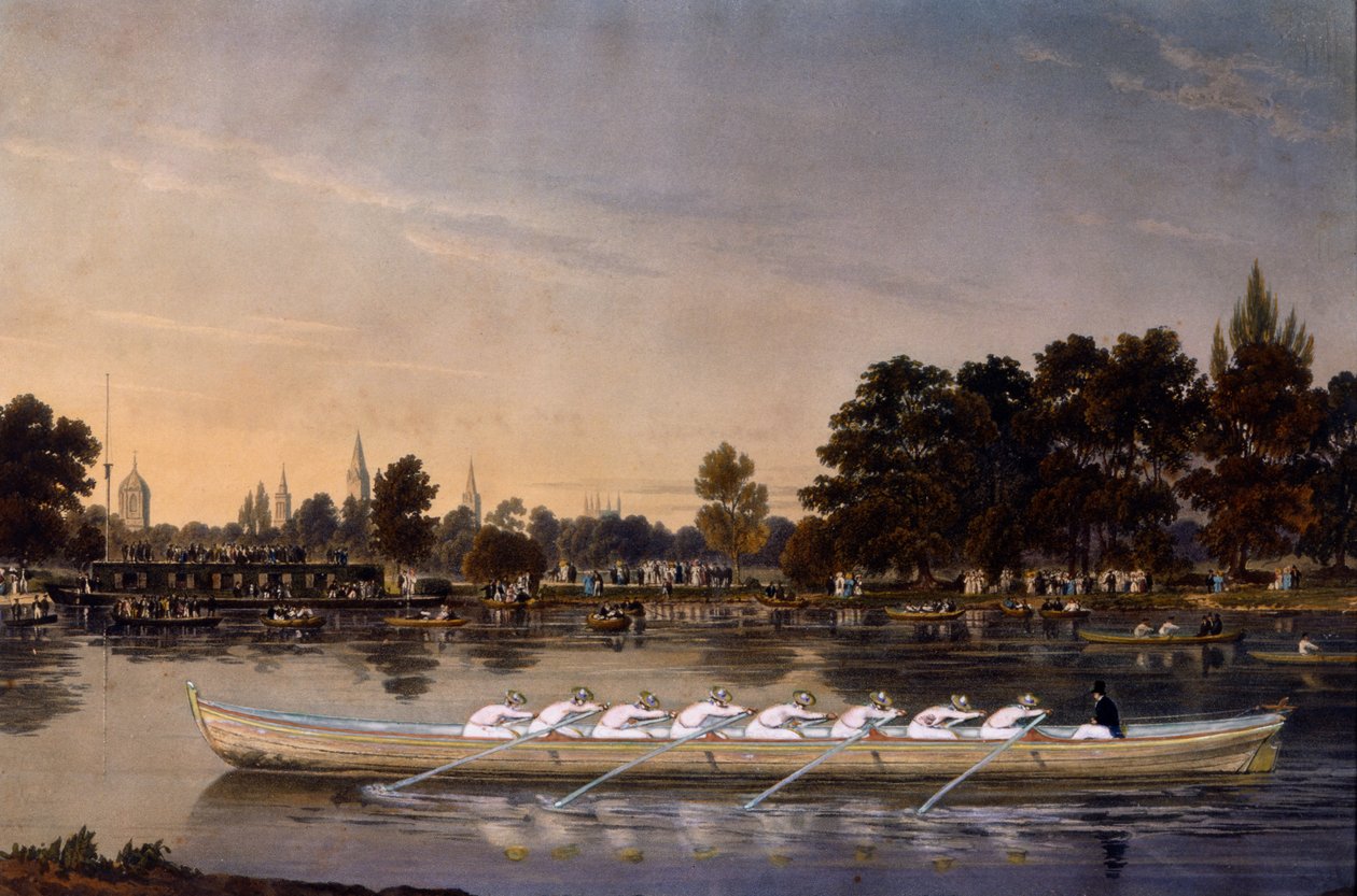 A corrida de barcos, c.1850 de Charles J. Basébé