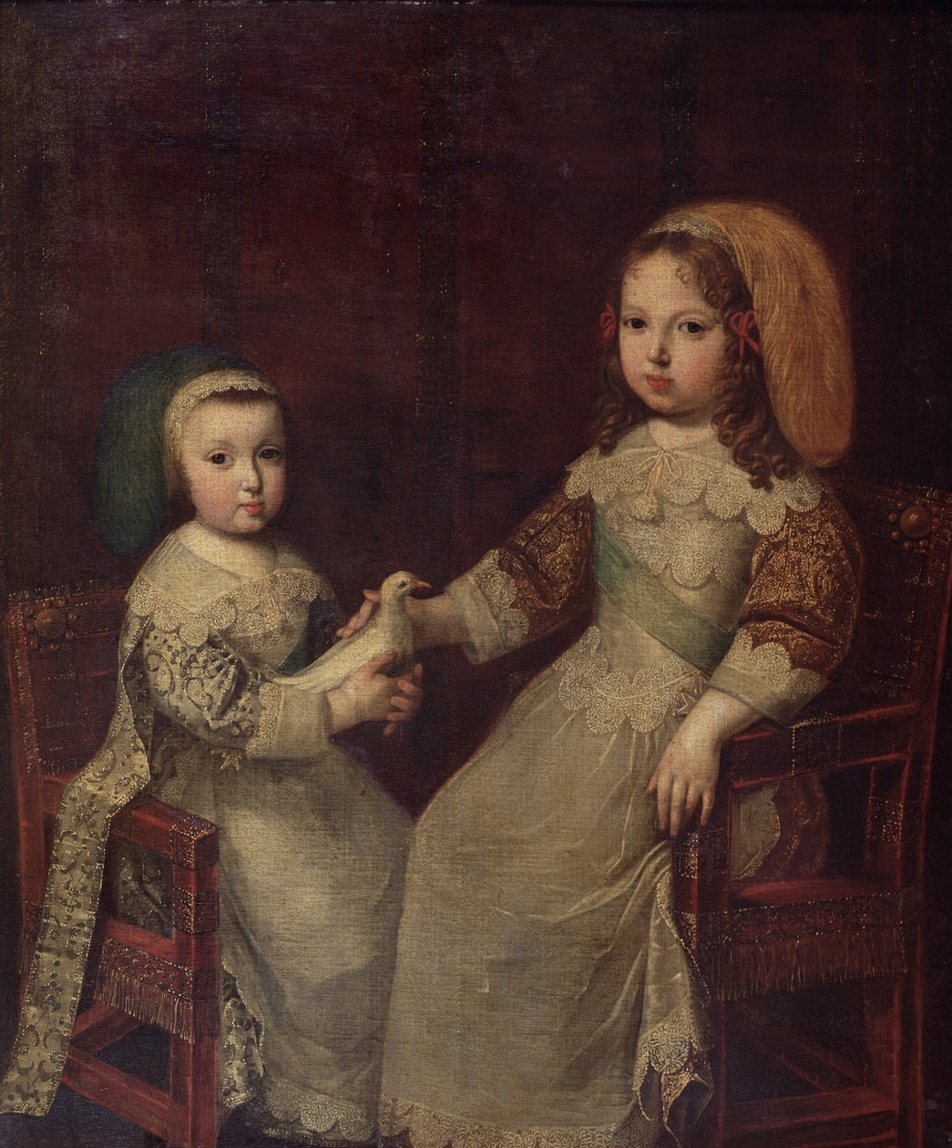 Rei Luís XIV (1638-1715) como uma criança com Philippe I, duque de Orleans (1640-1701) de Charles Beaubrun
