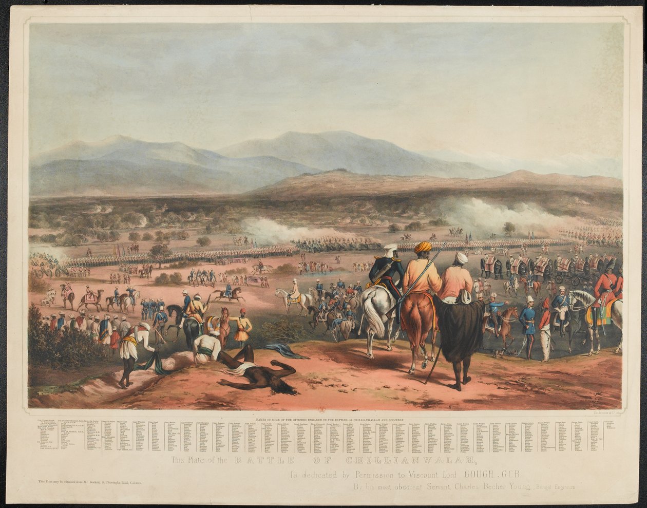 Batalha de Chillianwala no dia 13 de janeiro de 1849 de Charles Becher Young