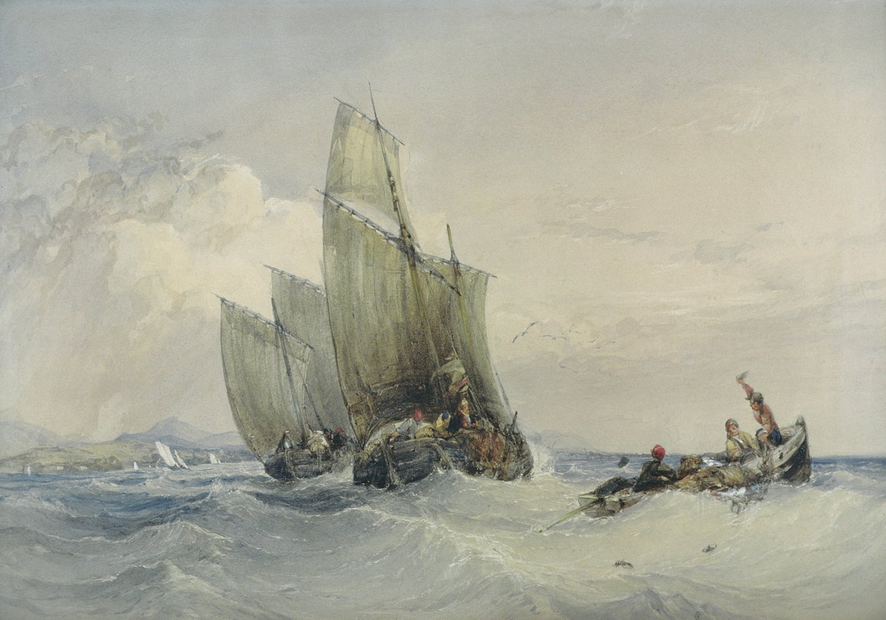 Barcos de pesca do século XIX de Charles Bentley