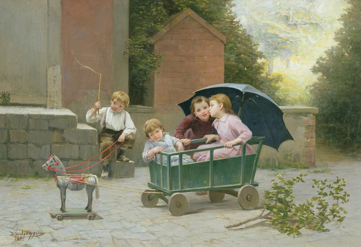 O passeio de ônibus, 1888 de Charles Bertrand D