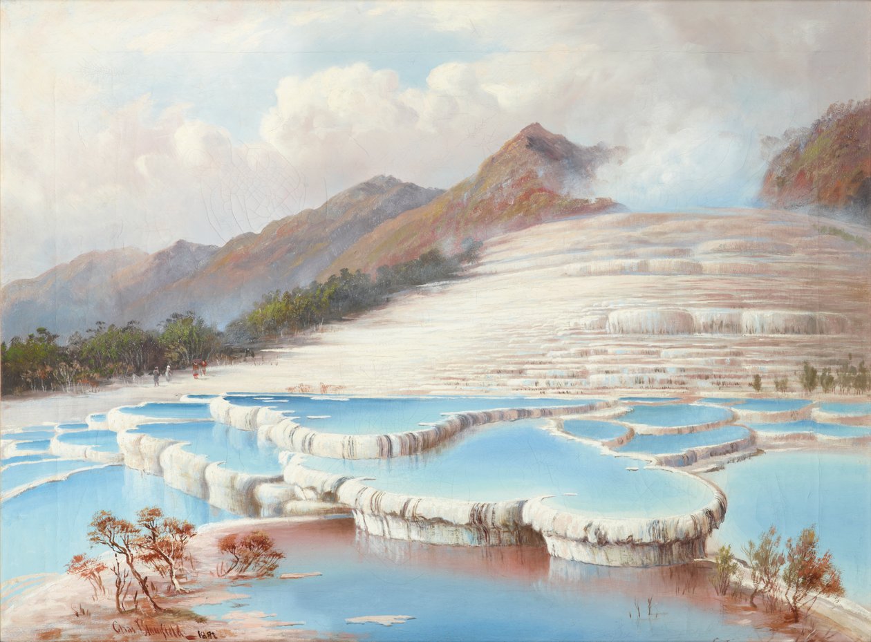 Terraços Brancos, Nova Zelândia de Charles Blomfield