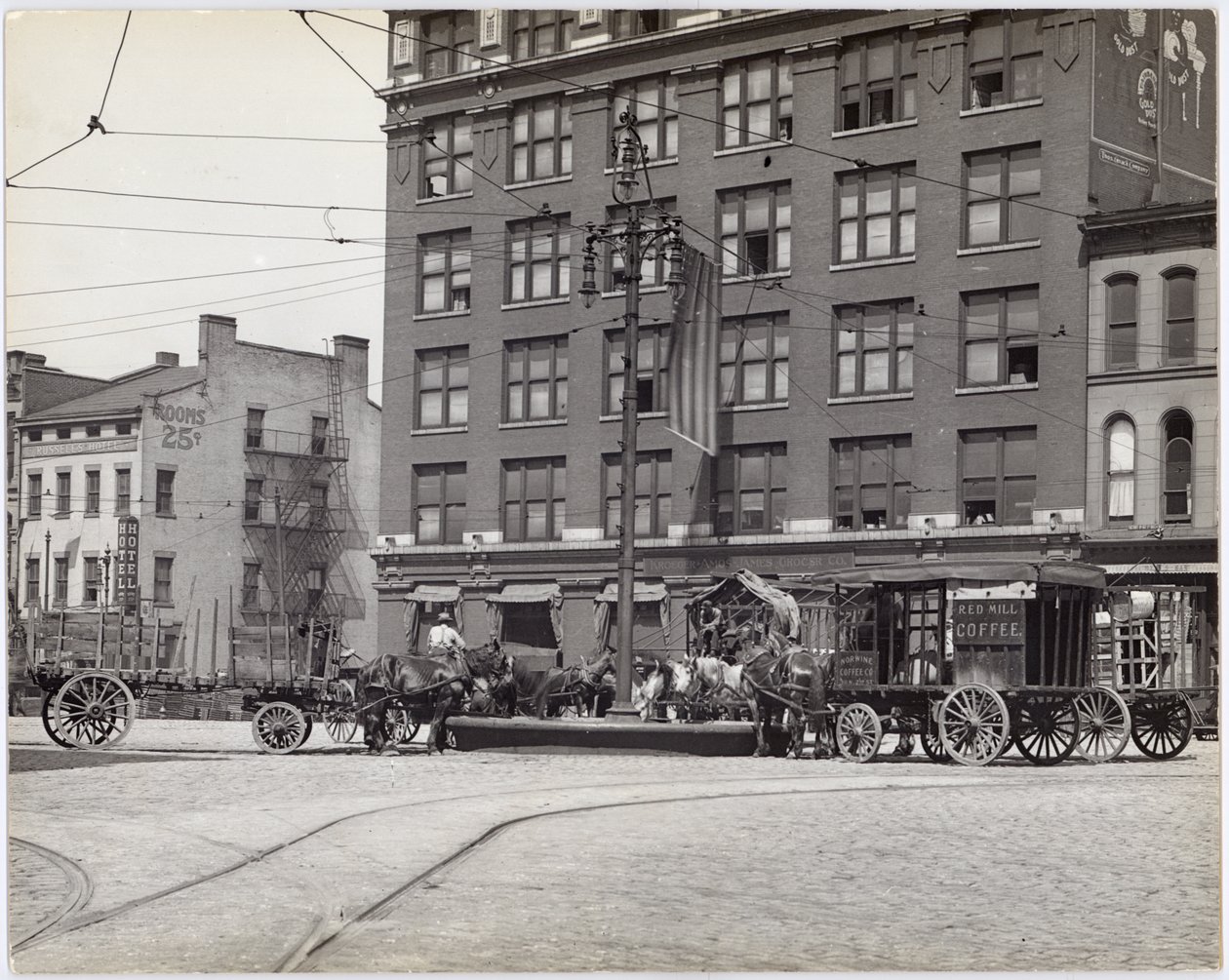 Cocho de cavalo na 3rd Street, na Washington Avenue ou na Lucas Avenue de Charles Clement Holt