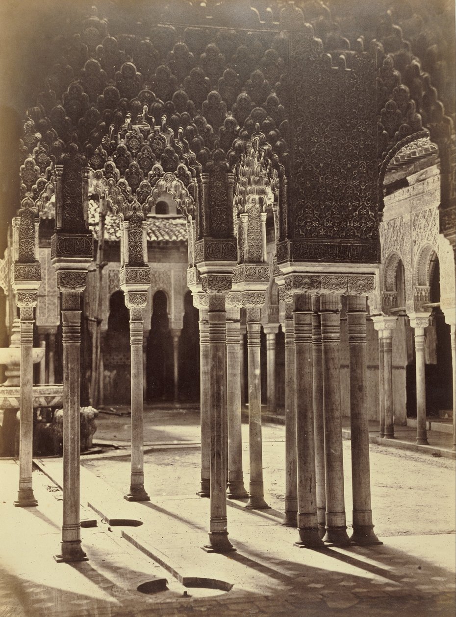 (Corte dos Leões no Alhambra (Pátio de los Leones en la Alhambra)) de Charles Clifford