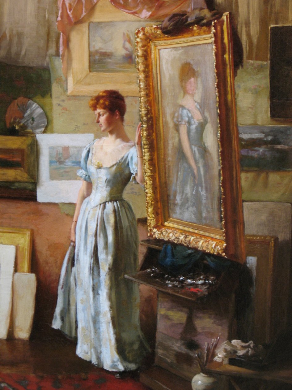Detalhe de críticos justos de Charles Courtney Curran
