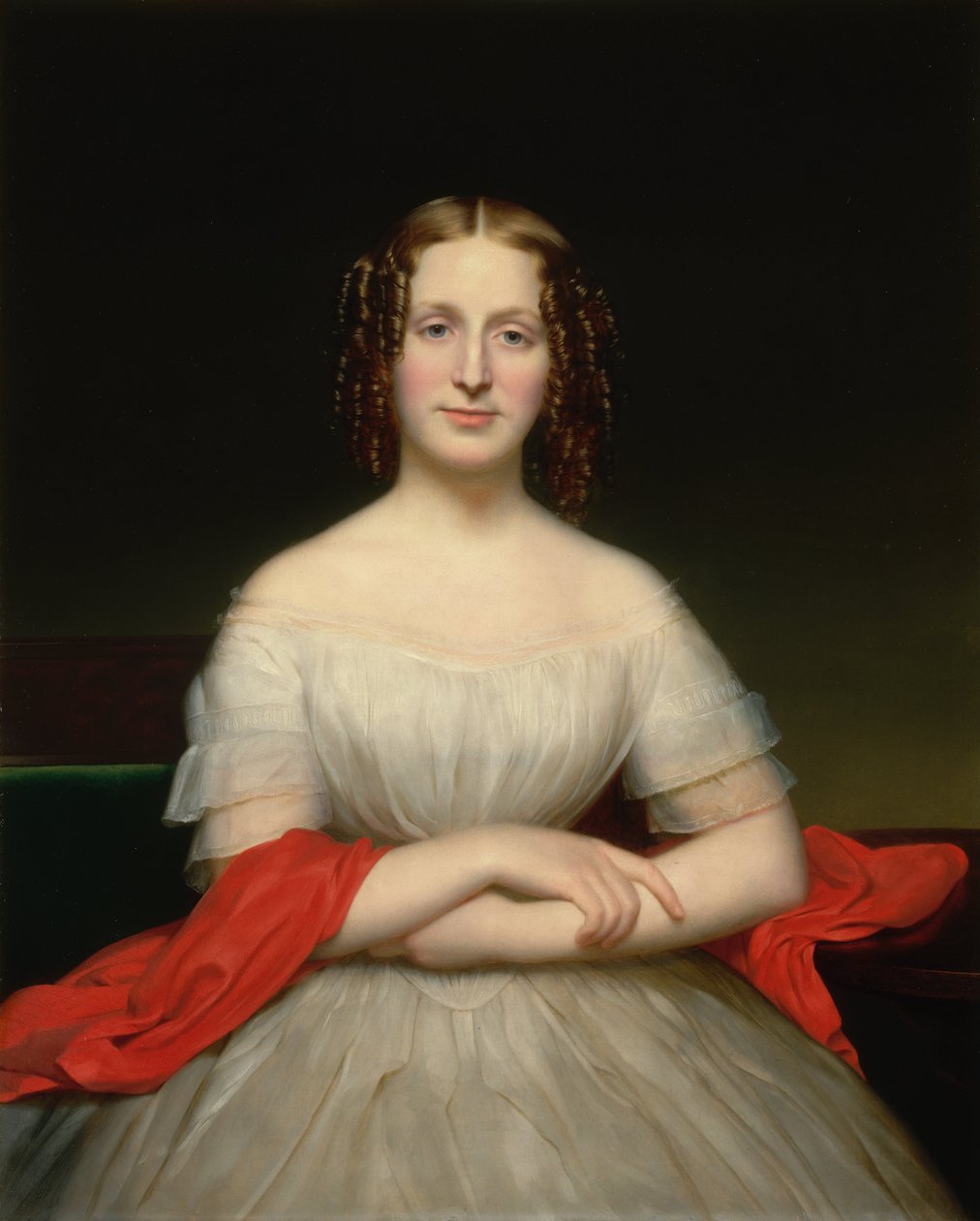 Retrato, de, fidelia, marshall de Charles Cromwell Ingham