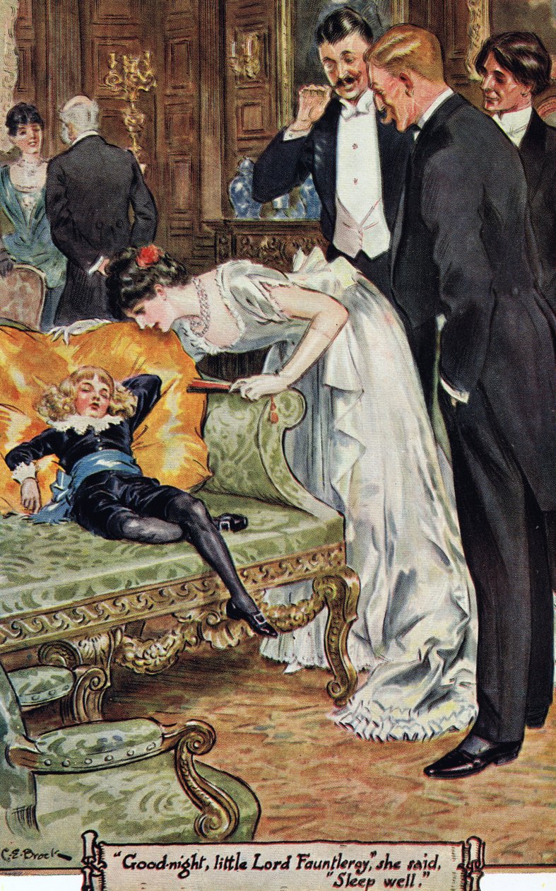 "Boa noite, pequeno Lorde Fauntleroy", ela disse, "Durma bem", 1936 de Charles Edmund Brock