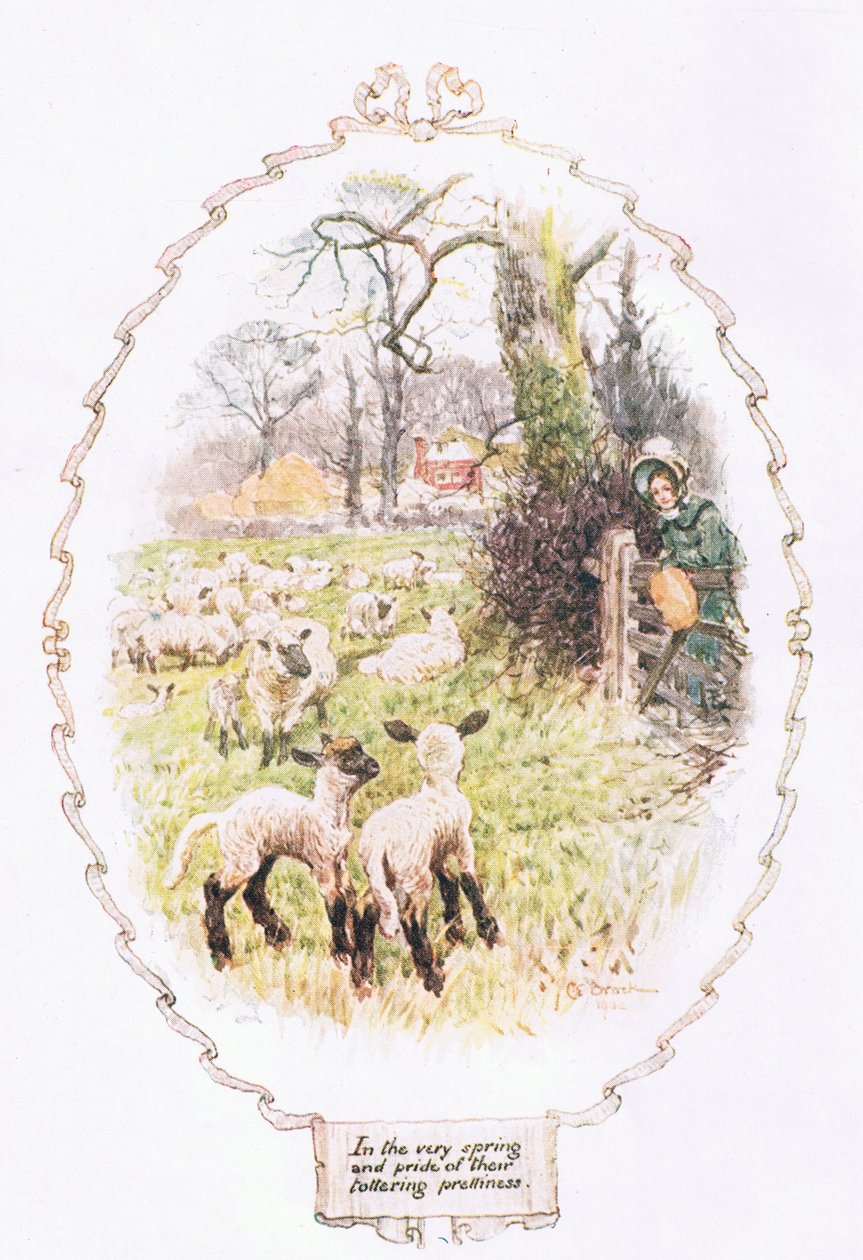 "Na primavera e orgulho de sua beleza vertiginosa", de "Our Village", de Mary Russell Mitford de Charles Edmund Brock