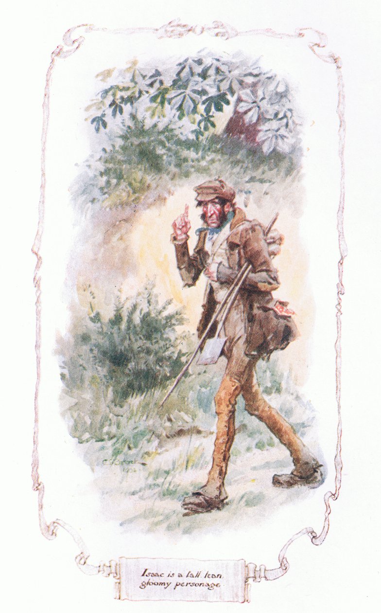 Isaac é uma personagem magra alto e sombrio de Charles Edmund Brock