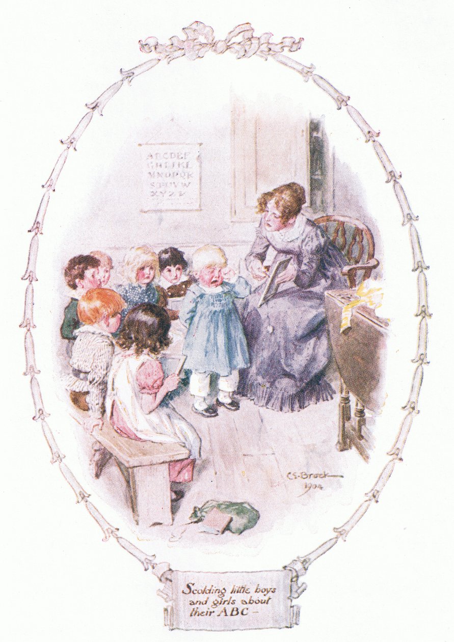 Repreendendo meninos e meninas de Charles Edmund Brock