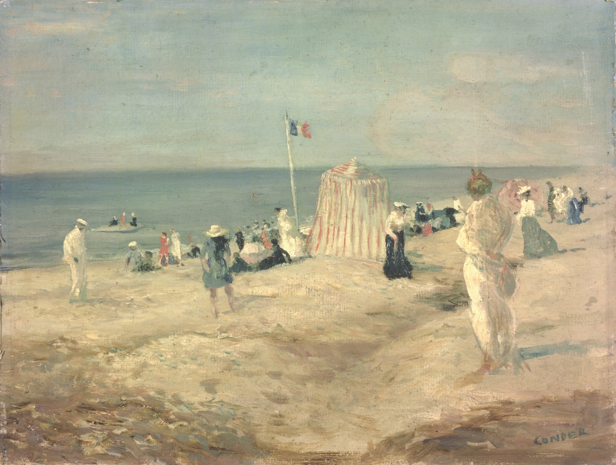 A praia em Ambleteuse, 1901 de Charles Edward Conder