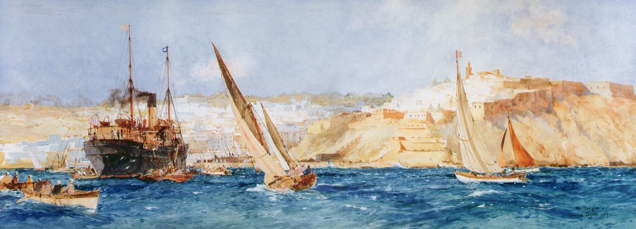 Tânger, 1911 (wc e guache sobre papel) de Charles Edward Dixon