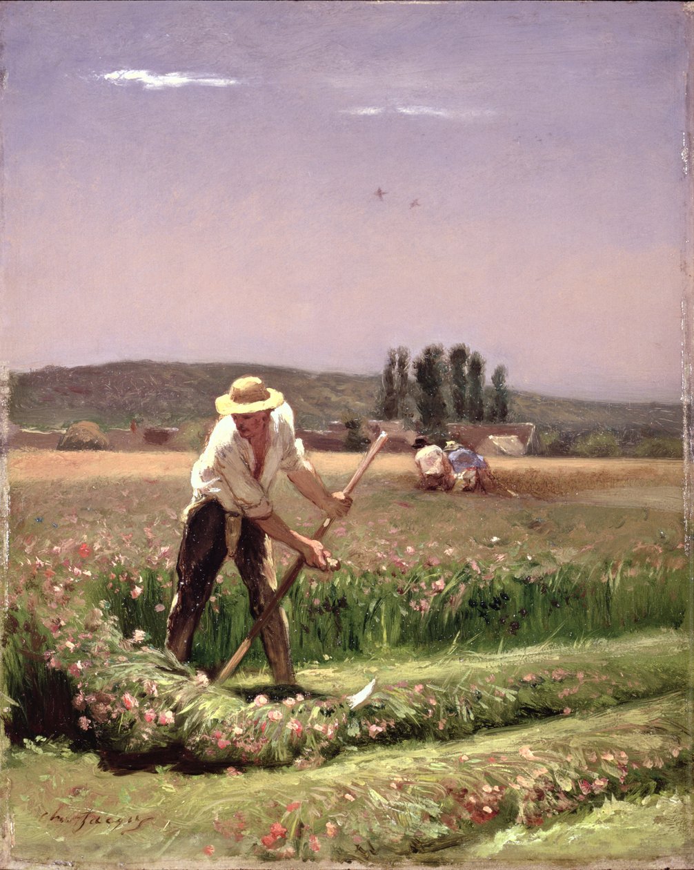 Um camponês, segando de Charles Emile Jacque