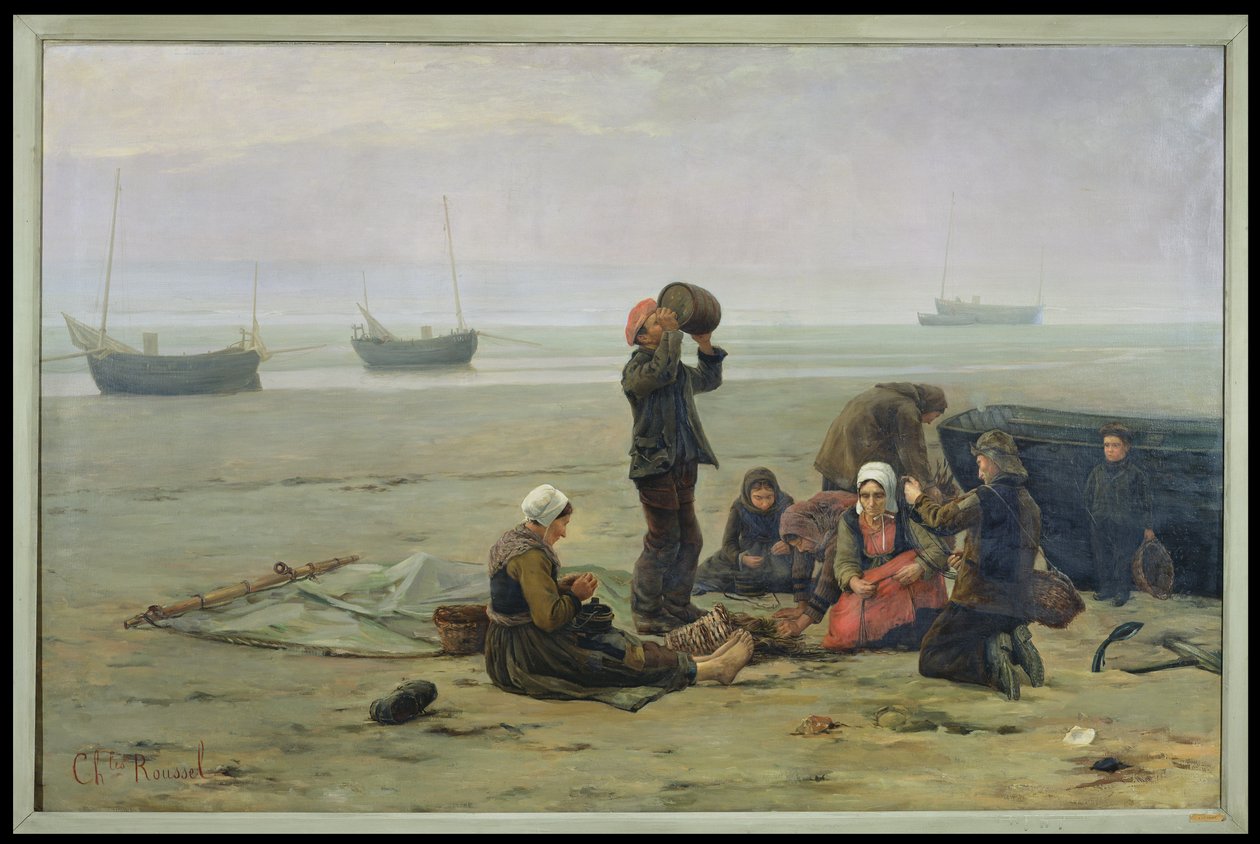 Esperando pelo peixe, Berck-sur-Mer de Charles Emmanuel Joseph Roussel