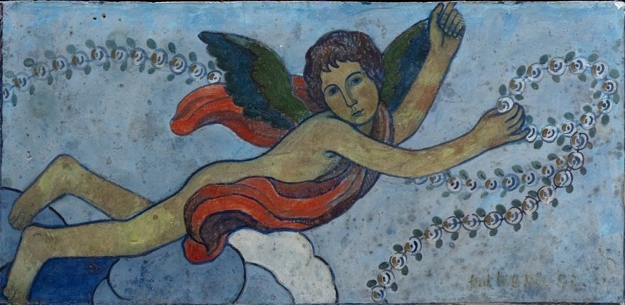 Anjo da guarda com uma grinalda.nFrança: Anjo da guarda com uma guirlanda.n de Charles Filiger