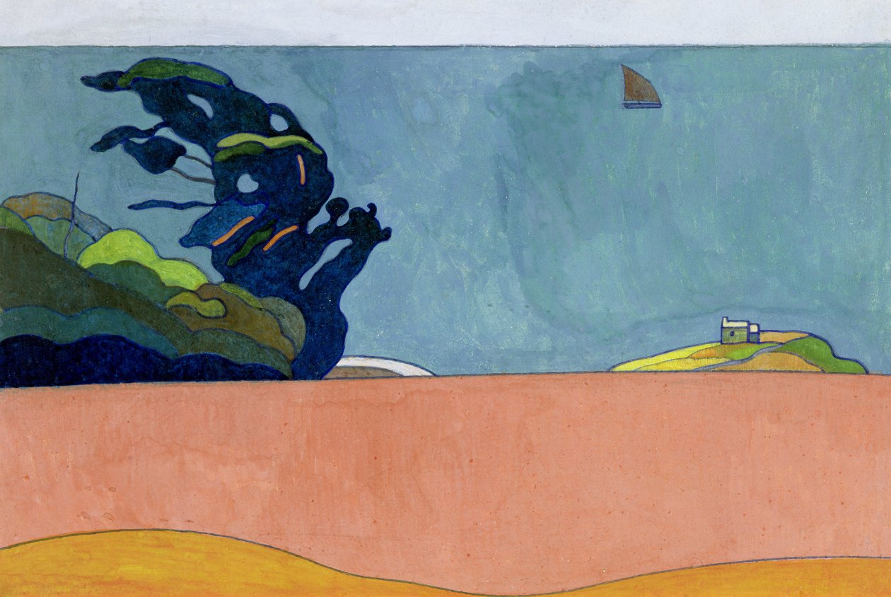 Paisagem de Pouldu, c.1892 de Charles Filiger
