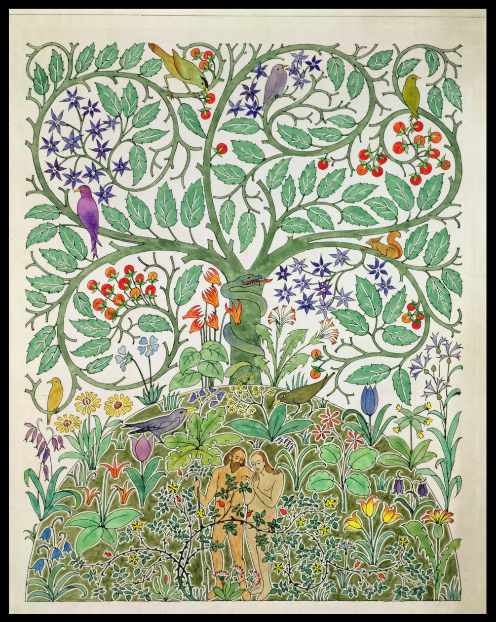&39;Adão e Eva&39; design de Charles Francis Annesley Voysey