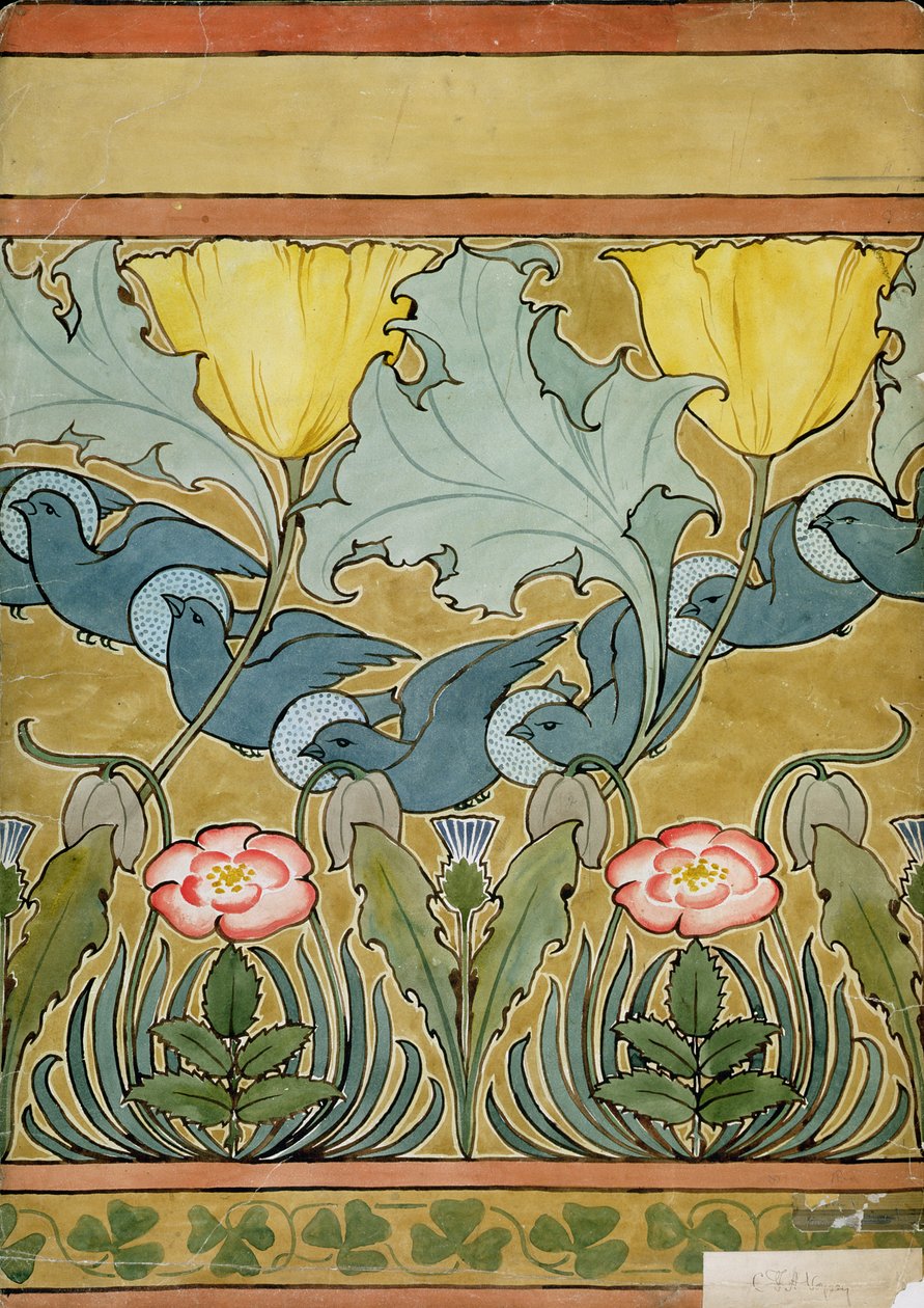 Projeto &39;Birds in Flight&39; de Charles Francis Annesley Voysey