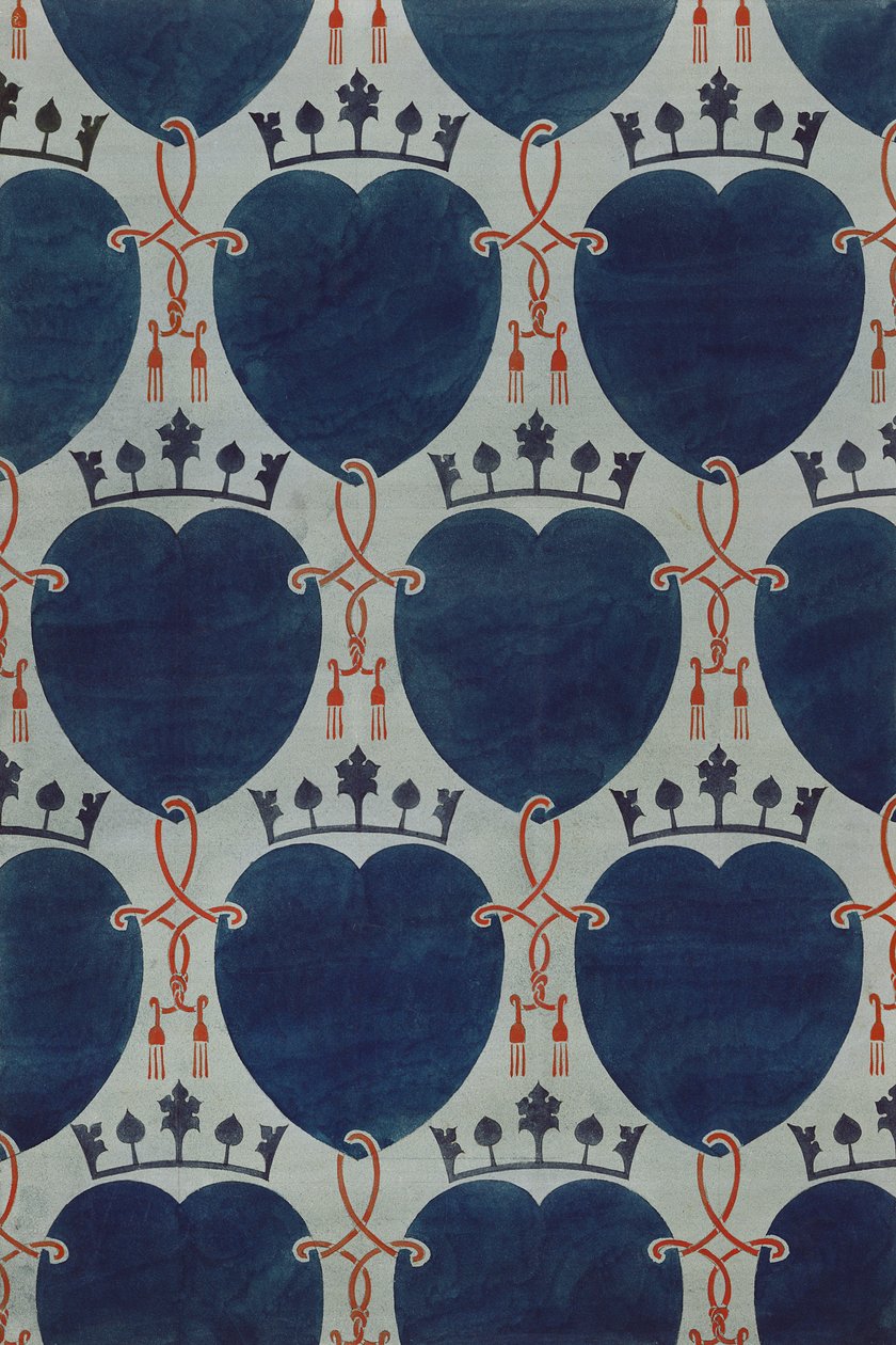 Design para tecido, c.1898 de Charles Francis Annesley Voysey