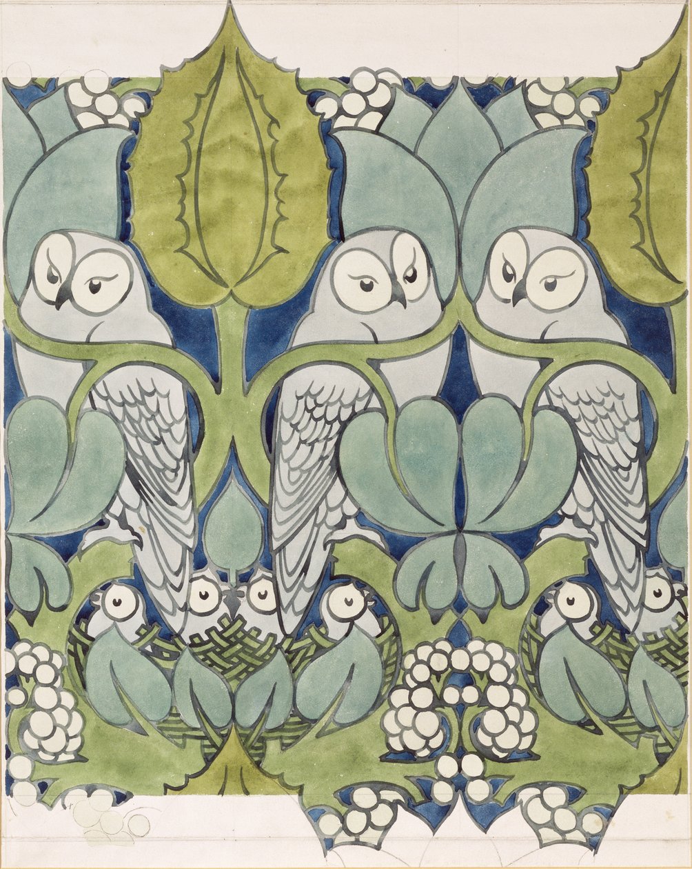 Corujas, 1913 (wc e lápis sobre papel) de Charles Francis Annesley Voysey