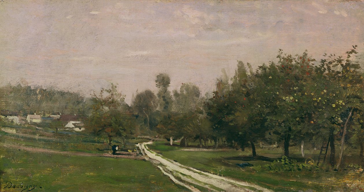 Butry, perto de óleo Valmondois sobre tela de Charles Francois Daubigny